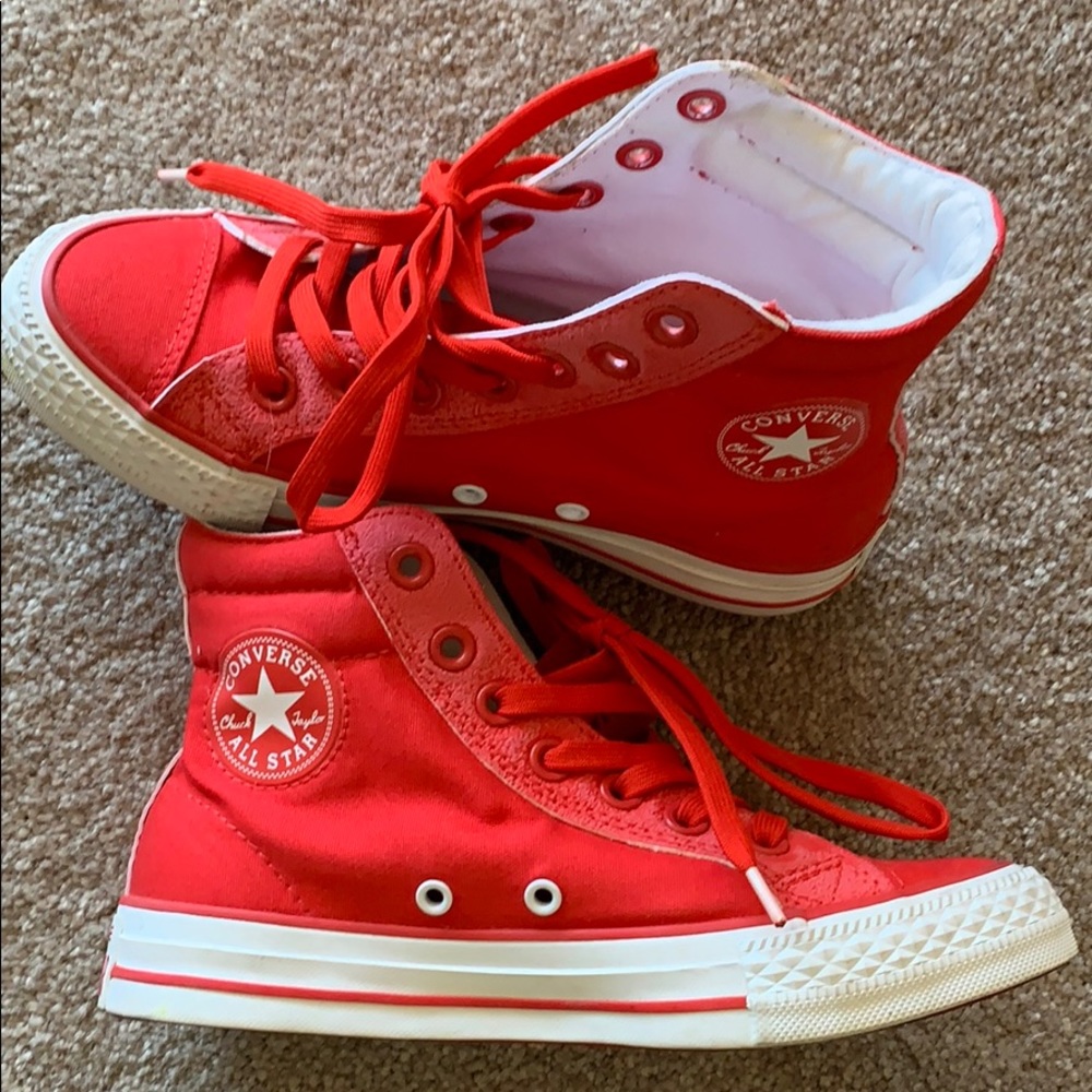 Red Converse shoes